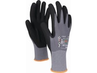 Arbejdshandsker, Ox-On Flexible Supreme 1600, Sort/Grå, Str. 9