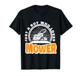 Lawn Mower Boy Costume Lawn Humor Funny Lawn Tractor T-Shirt