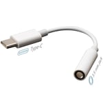 Akasa USB Type-C to 3.5 mm Headphone Jack Adapter | Compact & Highly Portable | 100mm | White | AK-CBCA27-10WH