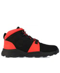 Timberland Boys Boy's Junior Brooklyn City Mid Trainers in black orange Leather - Size UK 5