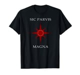 Sic Parvis Magna Compass for uncharted territories T-Shirt