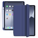 ZOYU Case Compatible with 2021 iPad Pro 11 Inch,Slim Lightweight Trifold Stand Cover Smart Soft TPU Back Case with Built-in Pencil Holder for iPad Pro11" 2020 & 2018 Protective case (Navy)
