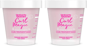 Umberto Giannini Curl Magic Hair Mask Duo, Vegan & Cruelty Free Repair & Growth