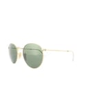 Ray-Ban Unisex Sunglasses Round Metal 3447 001 Gold Green 53mm - One Size