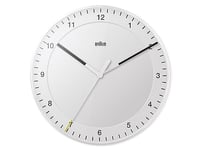 Braun Wall Clock, White, groß