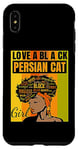 iPhone XS Max Black Independence Day - Love a Black Persian Cat Girl Case