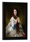 'Image encadrée de Franz Xavier Support d'hiver "Portrait of Madame RIMSKY KORSAKOV (1833–78) Nee Varvara dmitr ievna Mergassov, 1864, d'art dans le cadre de haute qualité Photos fait main, 30 x 40 cm, noir mat