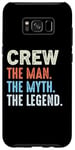 Coque pour Galaxy S8+ CREW The Legend Name Personnalisé Cute Idea Homme Vintage Crew