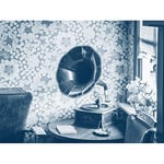 Vintage Record Player Gramophone Large Canvas Wall Art Print