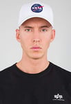 ALPHA INDUSTRIES Herren NASA Cap Baskenmtze, weiß, One Size