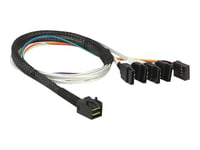 Delock - Intern Sas-Kabel - Sas 6Gbit/S - 4X Mini-Sas Hd (Sff-8643) Till Sata, Sidoband - 50 Cm