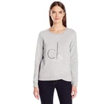 New Womens Calvin Klein CK Logo Sweatshirt Jumper Light Grey Size XSmall