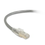 Black box BLACK BOX GIGATRUE® 3 CAT6 250-MHZ STRANDED ETHERNET PATCH CABLE - SHIELDED (S/FTP), CM PVC, LOCKING SNAGLESS BOOT, GRAY, 1-FT. (0.3-M) (C6PC70S-GY-01)