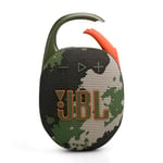 JBL Clip 5 in Camouflage - Portable Bluetooth Speaker Box Pro Sound, Deep Bass and Playtime Boost Function - Waterproof and Dustproof - 12 Hours Runtime