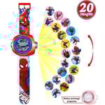 Kids Watch, Projector Digital Wrist Watch, Cartoon Projection Watch, Kids Projector Watch with 20 Projection Patterns, Projector Spiderman Watch for K