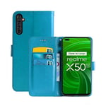 Mobilplånbok 3-kort Realme X50 Pro 5G  - Ljusblå