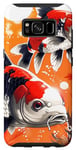 Galaxy S8 three koi fishes lucky japanese carp asian goldfish cool art Case