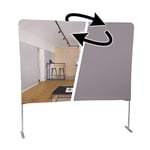 Manfrotto Video Conference Background - Collapsible Aluminium Frame with a Double Sided Cover: Grey / Room - 2m x 2m - MLVC2201GROOM