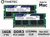 Timetec Hynix IC compatible with Apple 16GB Kit (2x8GB) DDR3 1333MHz PC3-10600 SODIMM Memory Upgrade For MacBook Pro,iMac ,Mac mini