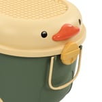 (Green Large)Toy Storage Box Multi Purpose Cute Duck Cover Plastic