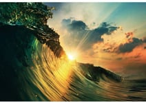 HD 7x5ft Natural Scenery Backdrop Rough Colored Ocean Wave Falling Down At Sunset Time Photography Background wedding Date Lover Travelling Photo Portrait Props Video Studio