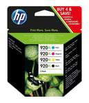 GENUINE HP 920XL Black Cyan Magenta Yellow Ink Cartridges 6000 6500 7000 7500