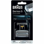 Braun 51S Series 5, Electric Shaver Replacement Foil & Cutter Cassette - SILVER
