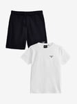 Barbour Kids' Essentials T-Shirt & Shorts Set, White/Multi