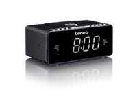 Lenco CR-550, Klockradio, FM, LED, 3,05 cm (1.2), Vit, Svart