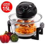 Halogen Oven Air Fryer 1400W Electric Multi Function Convection Cooker 15L Timer