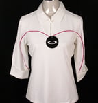 Bnwt Women's Oakley Stretch Hacker Golf Polo Shirt Blouse Small UK10 White New