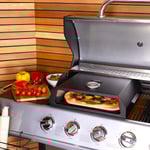 BBQ Pizza Box With Thermometer - Black