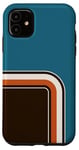 Coque pour iPhone 11 Téléphone Kandy Moderne Abstrait Cool Insolite Turquoise BrunCream