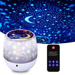 HUANGDANSEN Bedside Lamp Remote Control Night Light Rechargeable Starry Sky Projector Night Light With Remote Control,