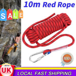 10M Rock Climbing Rope Outdoor Safety Mountain Rescue Escape Parachute Rope UK