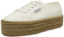 Superga Women's 2790-Cotropew Espadrille Shoes, White (White), 7.5 UK