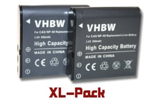 vhbw 2x Batteries compatible avec Casio Exilim EX-Z300BK, EX-Z300PK, EX-Z300SR, EX-Z40, EX-Z400 appareil photo reflex (950mAh, 3,6V, Li-ion)