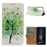 Samsung Galaxy S21 Plus 5G - Læder cover / pung - Med printet Design - Grønt træ