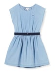 Tommy Hilfiger Girl's Weight Dress S/S, Denim Light 01, One (Size:80)