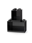 LEGO BRICK SHELF SET - BLACK