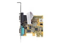 StarTech.com 2-Port PCI Express Serial Card, Dual Port PCIe to RS232 (DB9) Serial Interface Card, 16C1050 UART, Standard or Low Profile Brackets, COM Retention, For Windows & Linux - PCIe to Dual DB9 Card (21050-PC-SERIAL-CARD) - Adaptateur série - PCIe