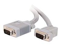 C2G 7M Premium Shielded HD15 SXGA Male VGA to Female VGA 45 Degree Angled Computer Monitor Cable