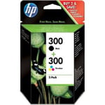 HP Original 300 Black Colour Inks TWIN C4780 D1660 D2560 F2480 F4580 CN637EE NEW