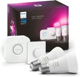 Philips Hue NEW White and Colour Ambiance Smart Light Bulb Starter Kit, 75W...