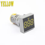 Ac 20-500v 22mm Voltage Meter Voltmeter Led Display Yellow