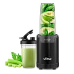 Ufesa BS2500 Nutriboom Mixeur Blender, Portable, Individuel, Extracteur de Nutriments Multifonctionnel, Puissance 900W, Smoothies, 6 Accessoires Inclus, Lames en Acier Inoxydable