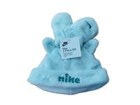 Nike Green Toddler Faux Fur Hat & Mittens Set Size 12 24 months Winter Gift