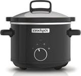 Crockpot Slow Cooker | Removable Easy-Clean Ceramic Bowl | 2.4 L 2.4L, Black 