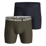 Björn Borg Kalsonger 2P Performance Boxer 1727 Militärgrön polyester Large Herr