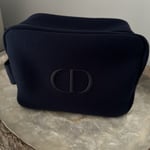 DIOR MENS SAUVAGE NAVY BLUE TRAVEL POUCH WITH CD LOGO NEW
